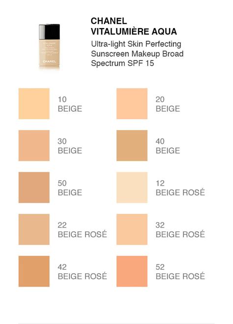 replacement for chanel lift lumiere foundation|Chanel foundation color shade chart.